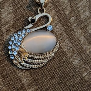 Swan Gold Tone Necklace